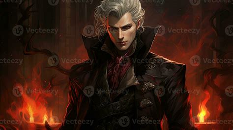 vampire lord, digital art illustration, Generative AI 29784649 Stock ...