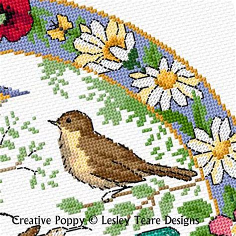 Lesley Teare Designs Birds In Summer Cross Stitch Pattern