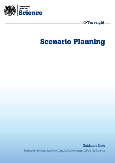 Foresight Scenario Planning Pdf