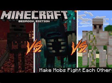 Make Mobs Fight Each Other S In Minecraft Using Command Blocks Youtube