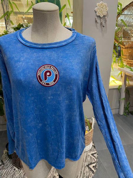 Phillies Powder Blue Long Sleeve Shirt w/patch – White Lotus