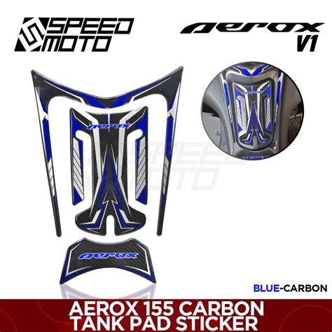 Aerox D Gel Type Tank Pad Fishbone Carbon Protector Sticker For