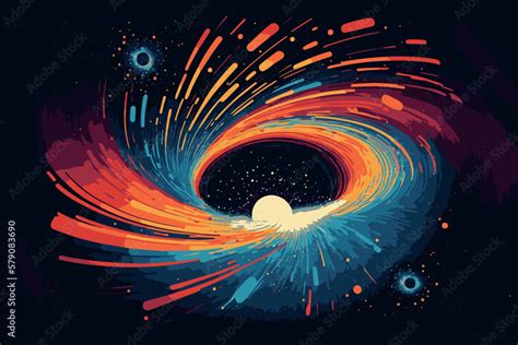 Space background. Colorful explosion on dark wallpaper. Vector art ...