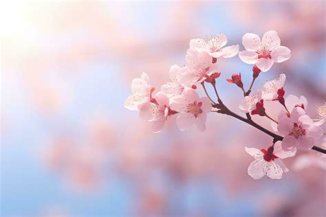 Cherry blossom in spring time. Pink sakura flowers. Beautiful cherry ...