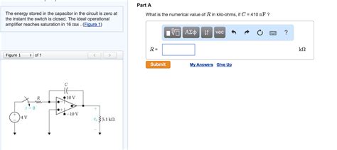 Solved The Energy Stored In The Capacitor In The Circuit Is