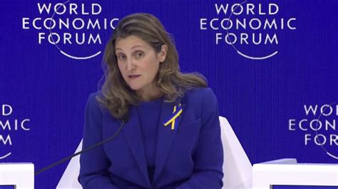 Chrystia Freeland Takes Part In World Economic Forum Trade And