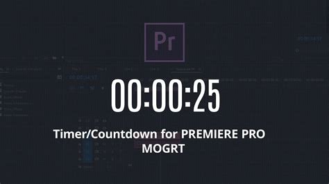 Timer Countdown For Premiere Pro Mogrt Youtube