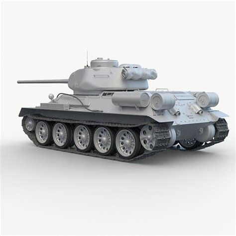 T-34-85 Tank High-Poly 3D model - Download Tank on 3DModels.org