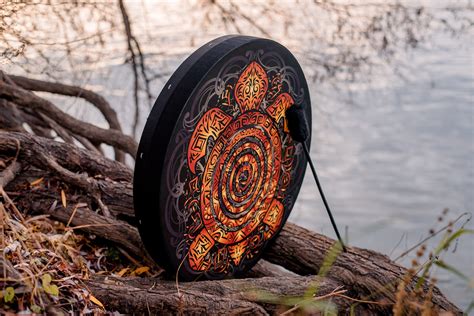 Shaman Vegan Totem Turtle Drum Deep Bass Sound Etsy