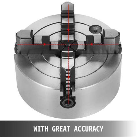VEVOR Lathe Chuck K72 160 6inch 4 Jaw Independent Reversible CNC
