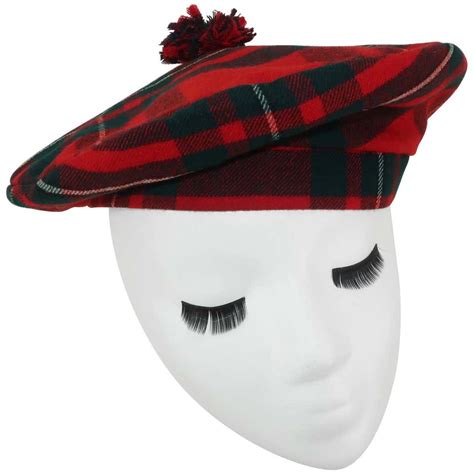 Tartan House Vintage Plaid Wool Tartan Tam Beret Hat At 1stdibs