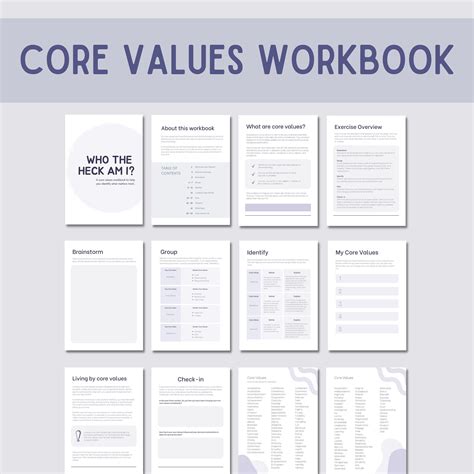 Discover Your Core Values Workbook Pastel Design Includes Etsy Canada