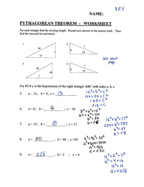 Pythagorean Theorem Worksheets Math Monks Worksheets Library