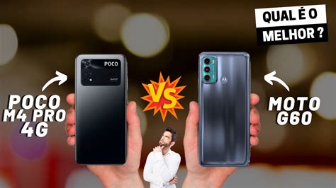 POCO M4 Pro 4G vs Moto G60 Qual é o MELHOR Comparativo YouTube