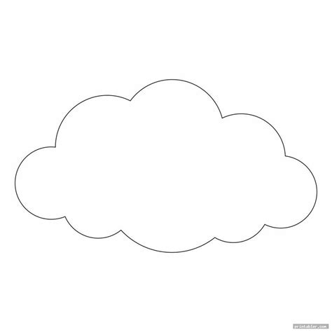 Large Printable Cloud Template Image Free Cloud Template Shape