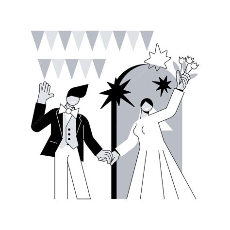 Premium Vector | Wedding party abstract concept vector illustration