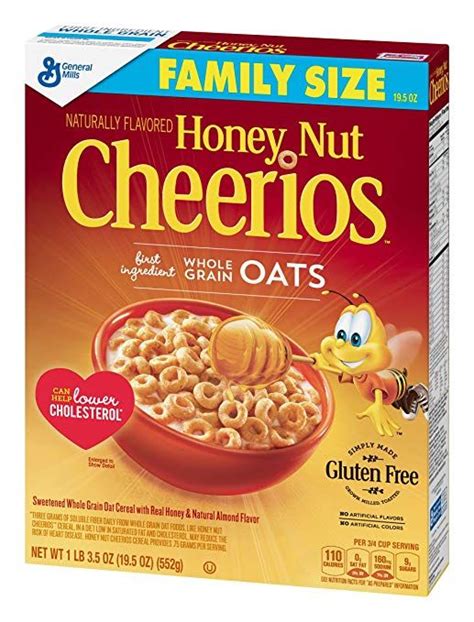 Honey Nut Cheerios Naturally Flavored Sweetened Whole Grain Oat Cereal