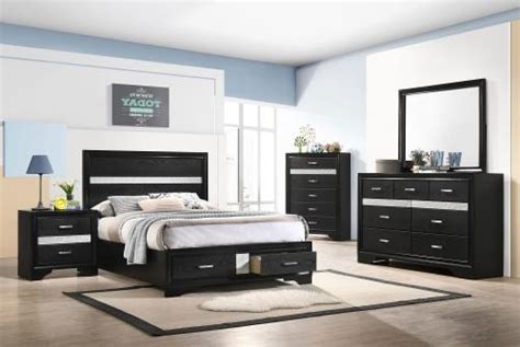 Miranda 5-piece Full Storage Bedroom Set Black - Coaster Fin