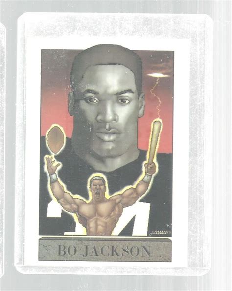 Bo Jackson Baseball Card Kansas City Royals Statistics Two Sport