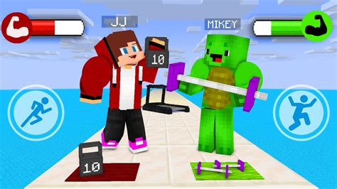 Jj Vs Mikey In Muscle Rush Game 2 Maizen Minecraft Animation Youtube