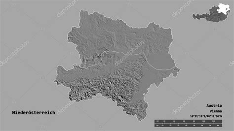 Forma De Niederosterreich Estado De Austria Con Su Capital Aislada