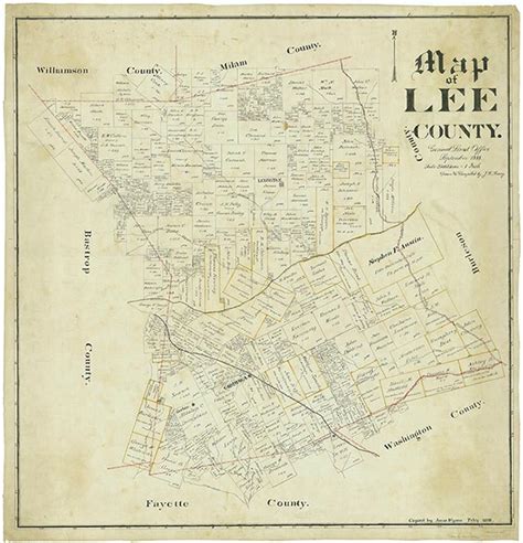 Map of Lee County – Legacy of Texas