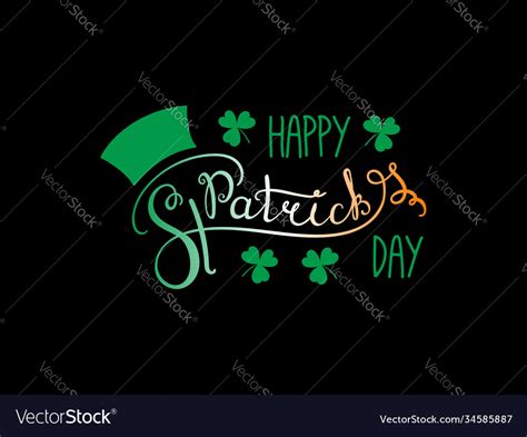 Saint Patrick S Day Lettering Royalty Free Vector Image