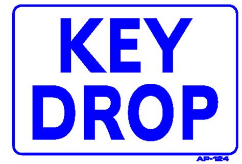 Sign - KEY DROP (7in x 10in) - Emissions Depot®