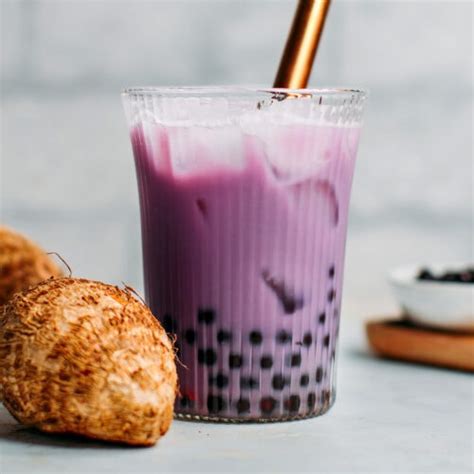 Creamy Taro Milk Tea Full Of Plants