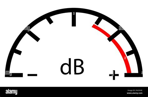 Decibel Meter Scale Icon On White Background Gauge Sound Symbol Sign