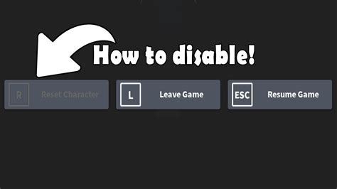 How To Disable Reset Button In Roblox Roblox Studio Youtube