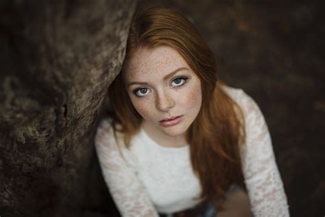 Wallpaper Face Trees Women Outdoors Redhead Depth Of Field Long