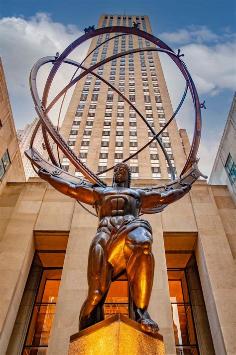 New York City Photograph, Atlas Statue, New York Wall Decor, NYC Wall