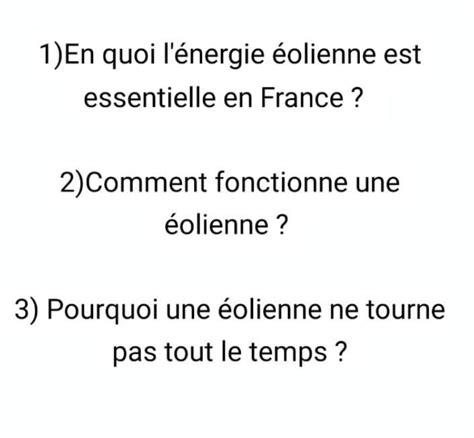 svp aider moi a répondre le plus vite possible à ces 3 questions pour