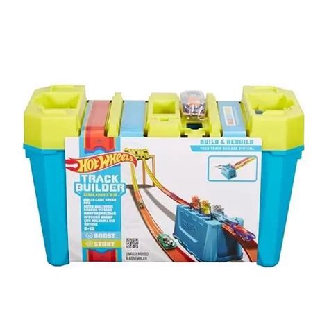 Pista Hot Wheels Track Builder Container Caixa de Obstáculos Velocidade Mattel em Promoção na