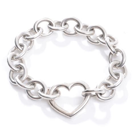 Tiffany Sterling Silver Open Heart Clasp Bracelet 45926