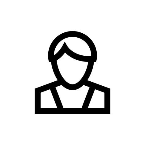 Person Outline Simple Icon Isolated On White Vector Illustration 17058719 Vector Art At Vecteezy