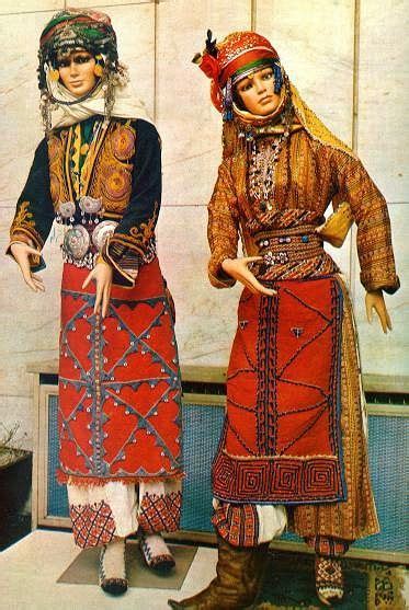 Two Traditional Festive Costumes Mid Th Century Left Of The Kozak