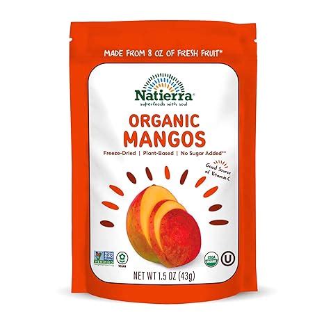 Amazon NATIERRA Nature S All Foods Organic Freeze Dried Mangoes