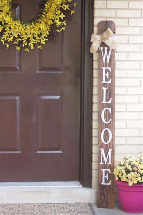 Welcome Front Porch Wooden Sign Welcome Sign Front Porch Sign