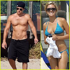 Nick Kristin Are Beach Bums Bikini Kristin Cavallari Nick Zano