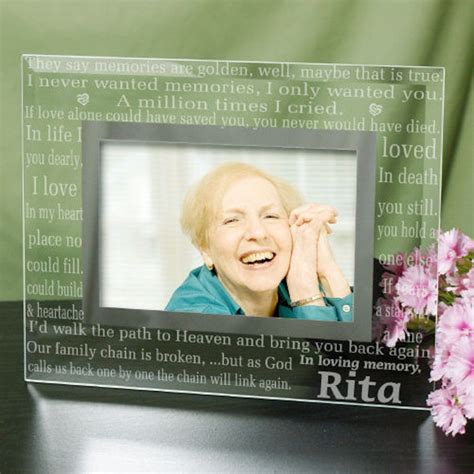 Personalized Engraved In Loving Memory Memorial Glass Frame Ts Happen Here Memorial Glass