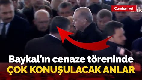 Deniz Baykal ın cenaze töreninde Erdoğan ile Kılıçdaroğlu arasında çok