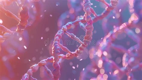 3D Visual DNA Helix Strand Advancing Medical Research Genetical