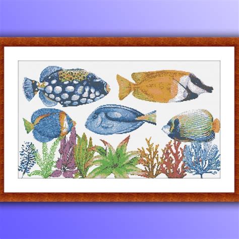 Tropical Fish Counted Cross Stitch Pattern Etsy