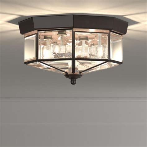 Progress Lighting 4 Light Antique Bronze Clear Beveled Glass