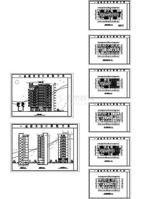 某十一层住宅楼建筑施工图纸住宅小区土木在线