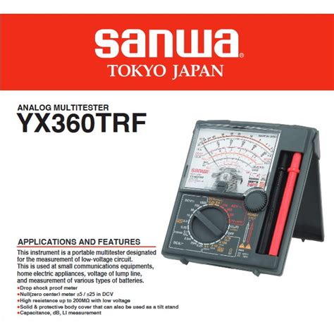 Sanwa Yx360trf Analogue Multimeter Genuine Shopee Malaysia