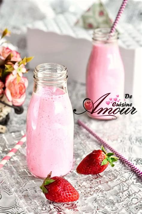 Recette De Yaourt Boire Aux Fraises Amour De Cuisine