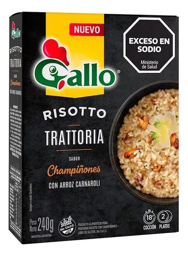 Arroz Gallo Risotto Trattoria Champignones Sin Tacc MercadoLibre